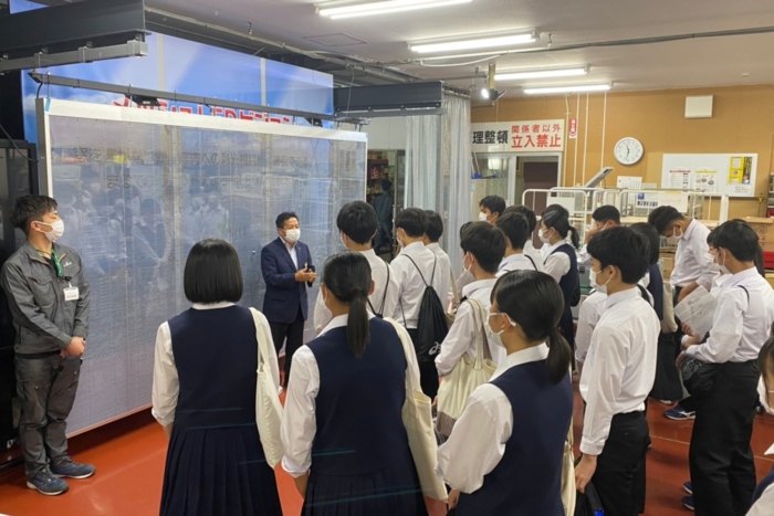鳥取市立湖東中学校3年生が会社見学に来てくれました！